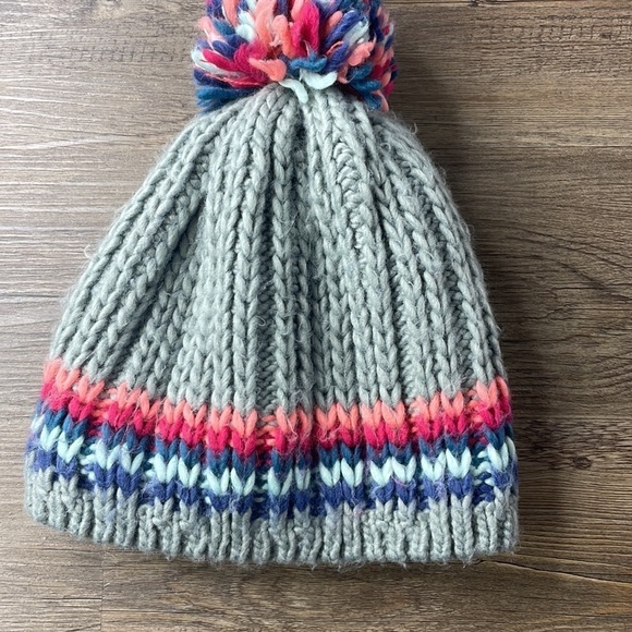 REI Youth Knit Fleece Lined Beanie with PomPom, Winter Hat, Girls size 7-14 - Picture 5 of 8